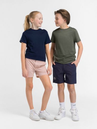 Bilde av WoolLand Skorve merino T shirt kids Blue Ink